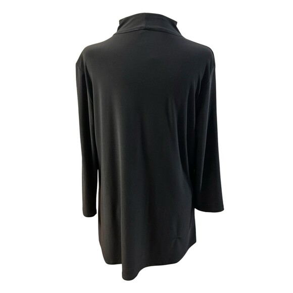 Last Tango Black Cut Out 3/4 Sleeve Tunic Sz L - Picture 4 of 6